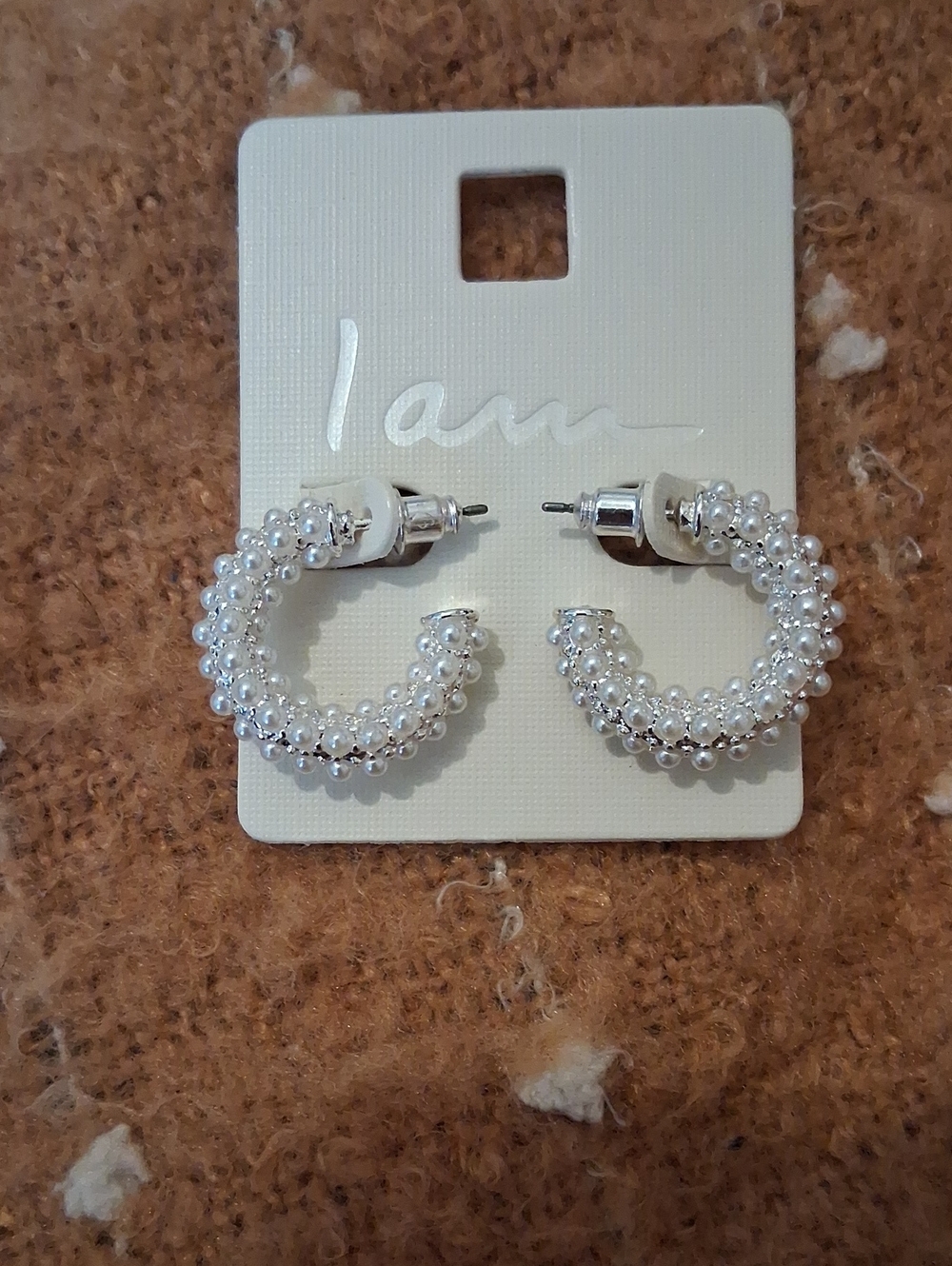 I AM baby Pearl Earrings.